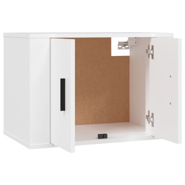 vidaXL Έπιπλο Τηλεόρασης Επιτοίχιο Λευκό 57x34,5x40cm