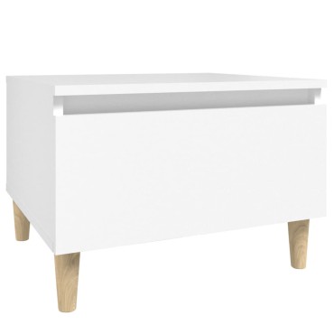 vidaXL Βοηθητικό Τραπέζι Λευκό 50x46x35cm από Επεξεργασμένο Ξύλο 1 τεμ.