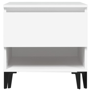 vidaXL Βοηθητικό Τραπέζι Λευκό 50x46x50cm από Επεξεργασμένο Ξύλο 1 τεμ.