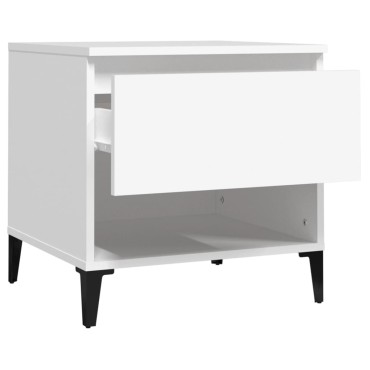 vidaXL Βοηθητικό Τραπέζι Λευκό 50x46x50cm από Επεξεργασμένο Ξύλο 1 τεμ.