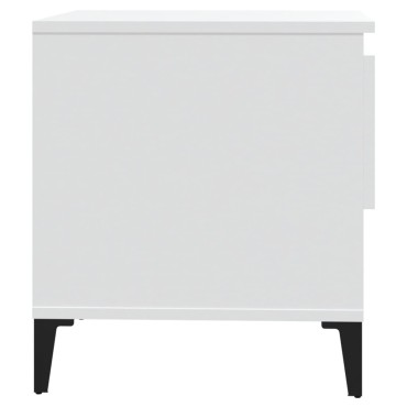 vidaXL Βοηθητικό Τραπέζι Λευκό 50x46x50cm από Επεξεργασμένο Ξύλο 1 τεμ.