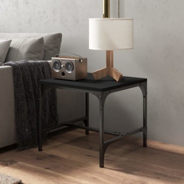 vidaXL Βοηθητικό Τραπέζι Μαύρο 40x40x35cm από Επεξεργασμένο Ξύλο