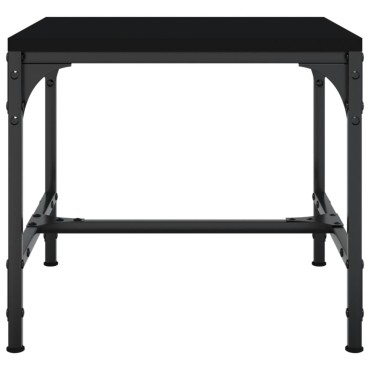 vidaXL Βοηθητικό Τραπέζι Μαύρο 40x40x35cm από Επεξεργασμένο Ξύλο