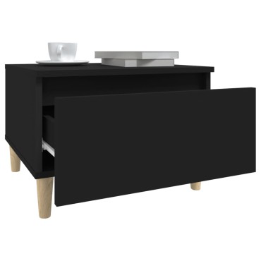 vidaXL Βοηθητικά Τραπέζια 2 τεμ. Μαύρα 50x46x35cm Επεξεργασμένο Ξύλο