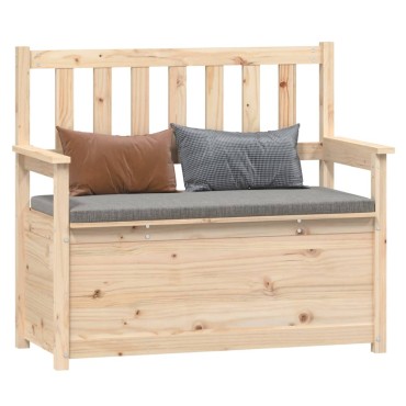 vidaXL Παγκάκι 112,5x51,5x96,5cm από Μασίφ Ξύλο Πεύκου