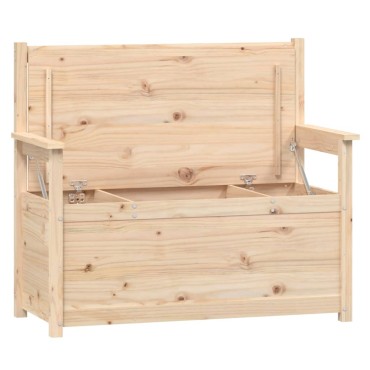 vidaXL Παγκάκι 112,5x51,5x96,5cm από Μασίφ Ξύλο Πεύκου