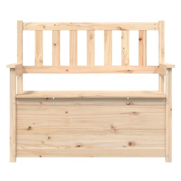 vidaXL Παγκάκι 112,5x51,5x96,5cm από Μασίφ Ξύλο Πεύκου