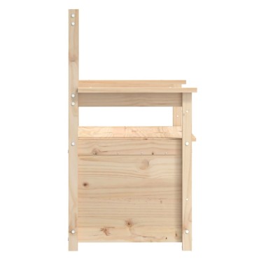 vidaXL Παγκάκι 112,5x51,5x96,5cm από Μασίφ Ξύλο Πεύκου