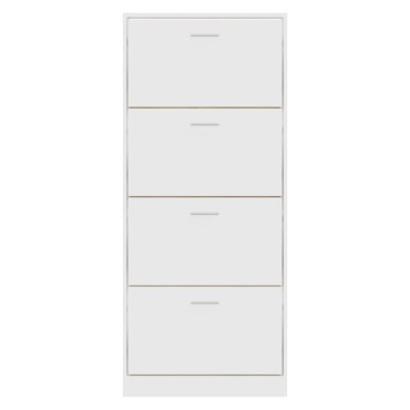 vidaXL Παπουτσοθήκη Λευκή 63x24x147cm από Επεξεργασμένο Ξύλο