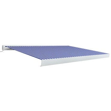 vidaXL Τέντα Κασετίνα με Μοτέρ Μπλε / Λευκή 350x250 εκ.