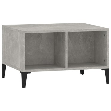 vidaXL Τραπεζάκι Σαλονιού Γκρι Σκυρ. 60x50x36,5cm Επεξεργ. Ξύλο 1 τεμ.