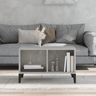 vidaXL Τραπεζάκι Σαλονιού Γκρι Σκυρ. 60x50x36,5cm Επεξεργ. Ξύλο 1 τεμ.