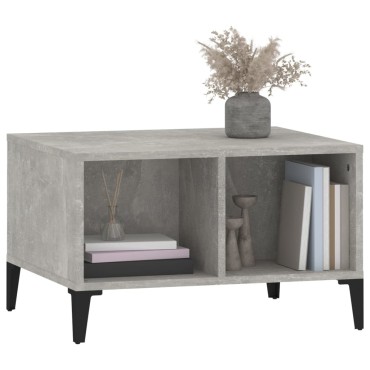 vidaXL Τραπεζάκι Σαλονιού Γκρι Σκυρ. 60x50x36,5cm Επεξεργ. Ξύλο 1 τεμ.