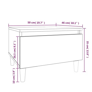 vidaXL Βοηθητικά Τραπέζια 2 τεμ. Λευκά 50x46x35cm Επεξεργασμένο Ξύλο