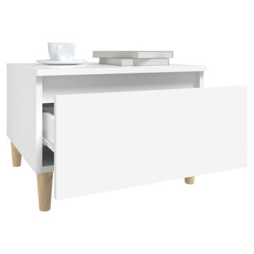 vidaXL Βοηθητικά Τραπέζια 2 τεμ. Λευκά 50x46x35cm Επεξεργασμένο Ξύλο