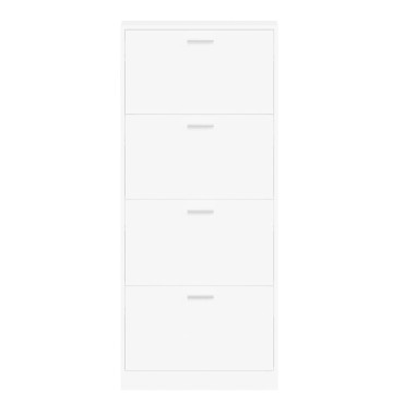 vidaXL Παπουτσοθήκη Λευκή 59x17x150cm από Επεξεργασμένο Ξύλο
