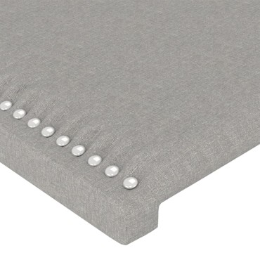 vidaXL Κεφαλάρι Κρεβατιού LED Ανοιχτό Γκρι 103x16x78/88cm Υφασμάτινο 1 τεμ.