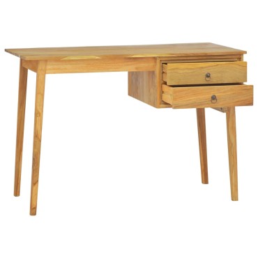 vidaXL Γραφείο με 2 Συρτάρια 110x52x75cm από Μασίφ Ξύλο Teak 1 τεμ.