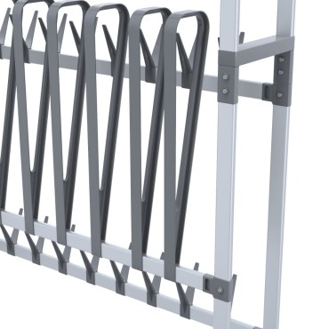 vidaXL Παπουτσοθήκη με Ρόδες Ασημί 89x27x120cm