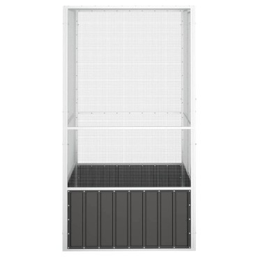vidaXL Κλουβί Πουλιών Ανθρακί 111x107x211,5 εκ από Γαλβανισμένο Χάλυβα