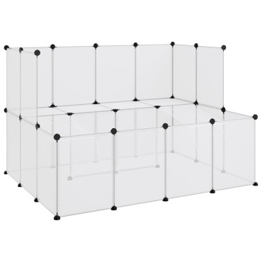 vidaXL Κλουβί Μικρών Ζώων Διαφανές 143x107x93 εκ Πολυπροπυλένιο&Ατσάλι