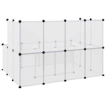 vidaXL Κλουβί Μικρών Ζώων Διαφανές 143x107x93 εκ Πολυπροπυλένιο&Ατσάλι