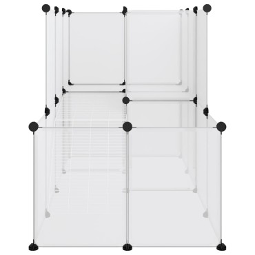 vidaXL Κλουβί Μικρών Ζώων Διαφανές 142x74x93 εκ. Πολυπροπυλένιο&Ατσάλι