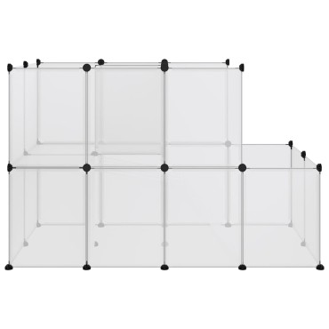 vidaXL Κλουβί Μικρών Ζώων Διαφανές 142x74x93 εκ. Πολυπροπυλένιο&Ατσάλι