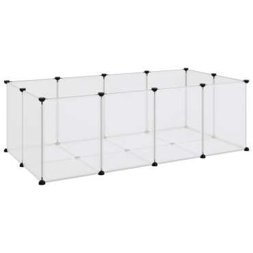 vidaXL Κλουβί Μικρών Ζώων Διαφανές 144x74x46,5 εκ Πολυπροπυλ. & Ατσάλι