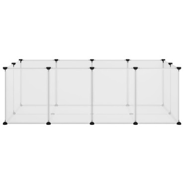 vidaXL Κλουβί Μικρών Ζώων Διαφανές 144x74x46,5 εκ Πολυπροπυλ. & Ατσάλι