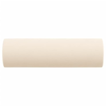 vidaXL Μαξιλάρια Διακοσμητικά 2 τεμ. Κρεμ Ø15x50 εκ. Βελούδινα