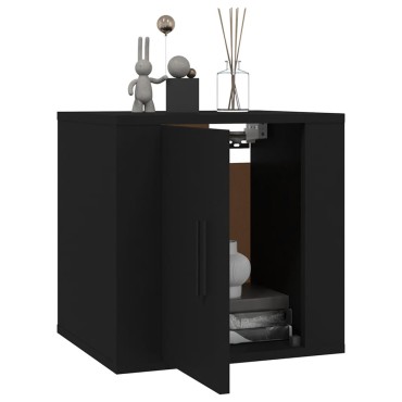 vidaXL Έπιπλο Τηλεόρασης Επιτοίχιο Μαύρο 40x34,5x40cm