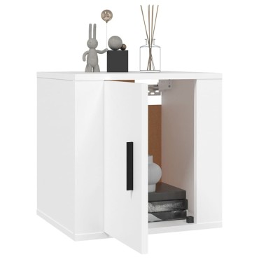 vidaXL Έπιπλο Τηλεόρασης Επιτοίχιο Λευκό 40x34,5x40cm