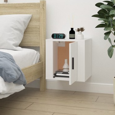 vidaXL Έπιπλο Τηλεόρασης Επιτοίχιο Λευκό 40x34,5x40cm