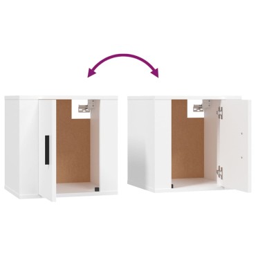 vidaXL Έπιπλο Τηλεόρασης Επιτοίχιο Λευκό 40x34,5x40cm
