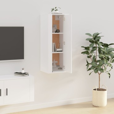 vidaXL Έπιπλο Τηλεόρασης Επιτοίχιο Λευκό 40x34,5x100cm