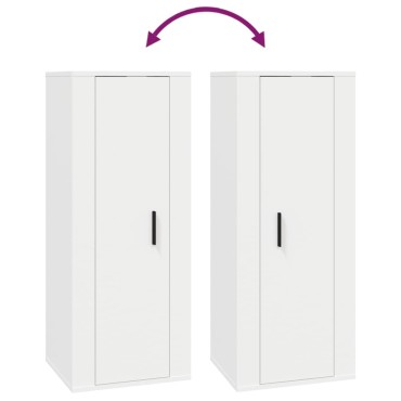 vidaXL Έπιπλο Τηλεόρασης Επιτοίχιο Λευκό 40x34,5x100cm