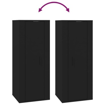vidaXL Έπιπλο Τηλεόρασης Επιτοίχιο Μαύρο 40x34,5x100cm