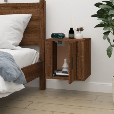 vidaXL Έπιπλο Τηλεόρασης Επιτοίχιο Καφέ Δρυς 40x34,5x40cm
