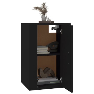 vidaXL Έπιπλο Τηλεόρασης Επιτοίχιο Μαύρο 40x34,5x60cm