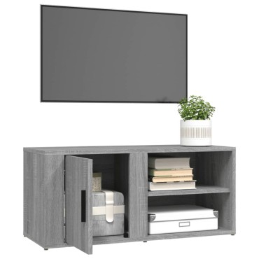 vidaXL Έπιπλο Τηλεόρασης Γκρι Sonoma 80x31,5x36cm από Επεξεργ. Ξύλο