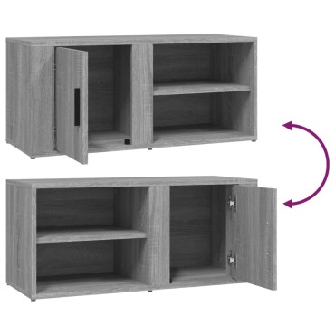 vidaXL Έπιπλο Τηλεόρασης Γκρι Sonoma 80x31,5x36cm από Επεξεργ. Ξύλο
