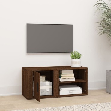vidaXL Έπιπλο Τηλεόρασης Καφέ Δρυς 80x31,5x36cm Επεξεργασμένο Ξύλο