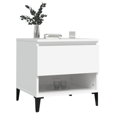 vidaXL Βοηθητικά Τραπέζια 2 τεμ. Λευκά 50x46x50cm Επεξεργασμένο Ξύλο