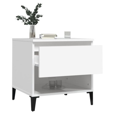 vidaXL Βοηθητικά Τραπέζια 2 τεμ. Λευκά 50x46x50cm Επεξεργασμένο Ξύλο