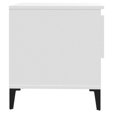 vidaXL Βοηθητικά Τραπέζια 2 τεμ. Λευκά 50x46x50cm Επεξεργασμένο Ξύλο