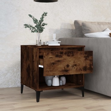 vidaXL Βοηθητικό Τραπέζι Καπνιστή Δρυς 50x46x50cm Επεξεργασμένο Ξύλο 1 τεμ.