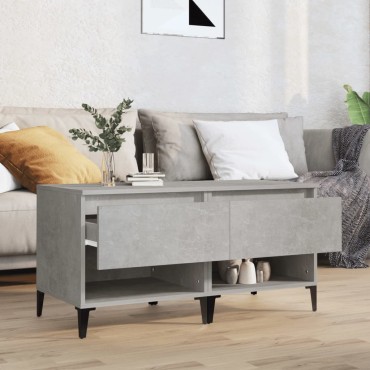 vidaXL Βοηθητικά Τραπέζια 2 τεμ. Γκρι Σκυροδ. 50x46x50cm Επεξ. Ξύλο