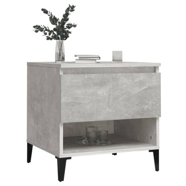vidaXL Βοηθητικό Τραπέζι Γκρι Σκυροδ. 50x46x35cm Επεξεργασμένο Ξύλο 1 τεμ.