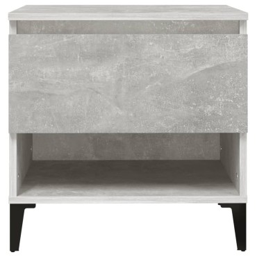 vidaXL Βοηθητικό Τραπέζι Γκρι Σκυροδ. 50x46x35cm Επεξεργασμένο Ξύλο 1 τεμ.